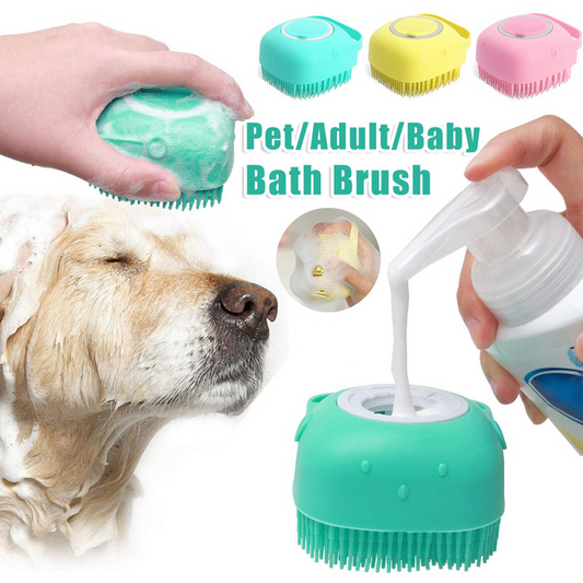 Bathroom Puppy Dog Cat Bath Massage Gloves Brush