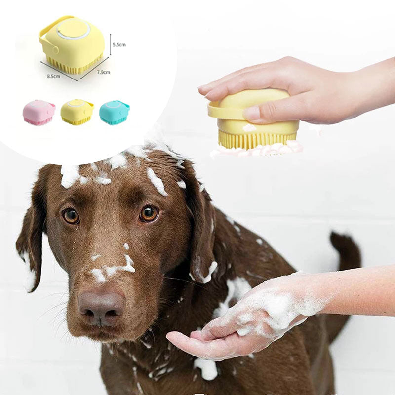 Bathroom Puppy Dog Cat Bath Massage Gloves Brush