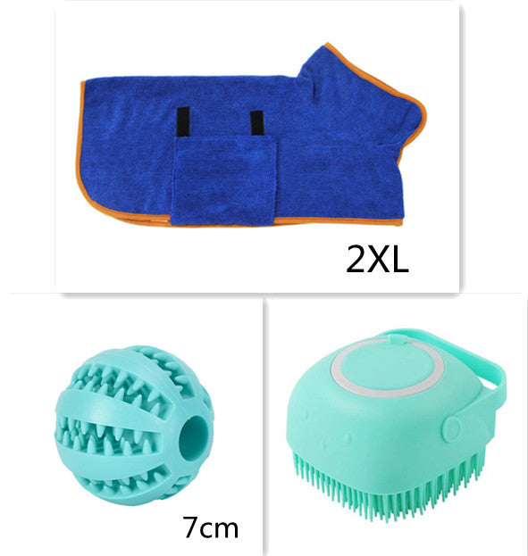 Bathroom Puppy Dog Cat Bath Massage Gloves Brush